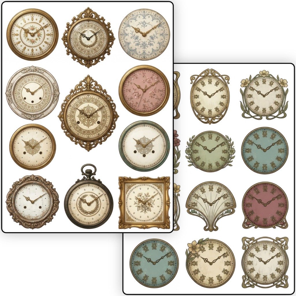clock faces fussy cuts (8)